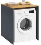 Relaxdays Waschmaschinenschrank Anthrazit,Hellbraun