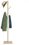 Relaxdays Garderobenst&auml;nder Holz 8 Haken Beige