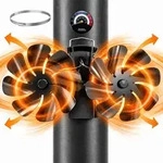 Relaxdays Kaminventilator f&uuml;r Ofenrohr magnetisch Schwarz