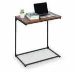 Relaxdays Beistelltisch f&uuml;r Laptop Dunkelbraun,Schwarz