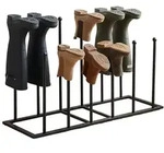 Relaxdays Stiefelhalter aus Metall Schwarz