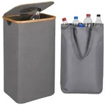 Relaxdays Pfandflaschen-Sammelbeh&auml;lter 100 L Grau