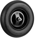 Relaxdays 4 x Schubkarrenrad Vollgummi schwarz Schwarz