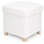 Relaxdays Hocker mit Stauraum Wei&szlig;