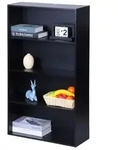 Relaxdays B&uuml;cherregal mit verstellbaren B&ouml;den Schwarz