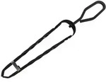 Relaxdays Kaminholzzange Schmiedeeisen 46 cm Schwarz
