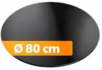 Relaxdays Glasplatte 6mm ESG Schwarz