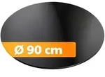 Relaxdays Glasplatte 6mm ESG Schwarz
