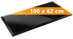 Relaxdays Glasplatte 6mm ESG Schwarz