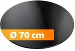 Relaxdays Glasplatte 6mm ESG Schwarz
