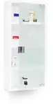 Relaxdays Medizinschrank EMERGENCY XXL Wei&szlig;,Transparent