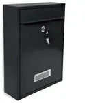 Relaxdays Briefkasten Design 35 cm Farbauswahl Schwarz,Silber