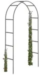 Relaxdays Torbogen Garten f&uuml;r Rosen 240 cm Schwarz