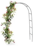 Relaxdays Torbogen Rankhilfe aus Metall 240 cm Dunkelgr&uuml;n