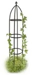 Relaxdays Rankhilfe Obelisk Metall braun 190 cm Braun