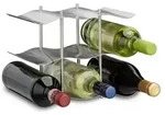 Relaxdays Weinregal Edelstahl Silber