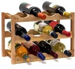 Relaxdays Weinregal klein Walnuss Braun
