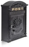 Relaxdays Briefkasten Antik Gold,Schwarz