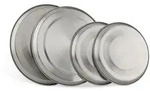 Relaxdays Edelstahl Herdabdeckplatten 4 St&uuml;ck Silber