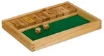 Relaxdays Shut The Box Dunkelgr&uuml;n,Hellbraun
