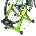 Relaxdays Fahrrad Rollentrainer mit 6 G&auml;ngen Gr&uuml;n,Schwarz