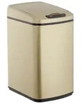 Relaxdays Sensor M&uuml;lleimer 12 l Gold,Schwarz