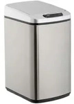 Relaxdays Sensor M&uuml;lleimer 12 l Schwarz,Silber