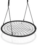 Relaxdays Nestschaukel mit Netz 120 cm Schwarz