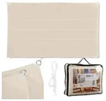 Relaxdays Rechteckiges Sonnensegel beige Beige