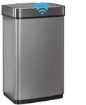 Relaxdays Sensor M&uuml;lleimer 60l Schwarz,Silber