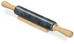 Relaxdays Nudelholz Marmor Hellbraun,Schwarz