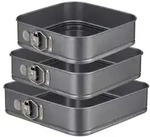 Relaxdays Quadratische Springform im 3er Set Anthrazit