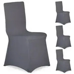 Relaxdays Stuhlhussen 4er Set Anthrazit