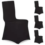 Relaxdays Stuhlhussen 4er Set Schwarz