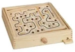 Relaxdays Holz Labyrinth Spiel Hellbraun,Schwarz
