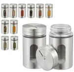 Relaxdays Gew&uuml;rzstreuer 12er Set Silber,Transparent