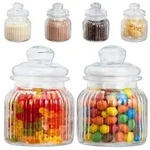 Relaxdays Vorratsgl&auml;ser 6er Set 700 ml Transparent