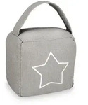 Relaxdays 10 x T&uuml;rstopper Sack Stern grau Wei&szlig;,Grau