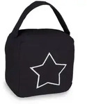 Relaxdays 2 x T&uuml;rstopper Sack Stern schwarz Wei&szlig;,Schwarz