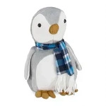 Relaxdays T&uuml;rstopper Pinguin Wei&szlig;,Grau