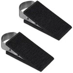 Relaxdays 2er Set T&uuml;rkeil Gummi Schwarz,Silber