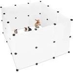 Relaxdays DIY Freilaufgehege Kunststoff Wei&szlig;,Schwarz