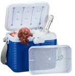 Relaxdays K&uuml;hlbox klein 8 Liter Wei&szlig;,Blau