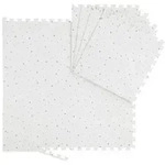 Relaxdays 8tlg. Puzzlematte mit Sternen Wei&szlig;,Grau