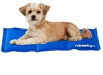 Relaxdays K&uuml;hlmatte Hund blau Blau