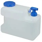Relaxdays Wasserkanister mit Hahn Wei&szlig;,Blau