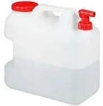 Relaxdays Wasserkanister mit Hahn Wei&szlig;,Rot