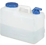Relaxdays Wasserkanister mit Hahn Wei&szlig;,Blau