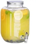 Relaxdays Getr&auml;nkespender 5 L Silber,Transparent