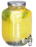 Relaxdays Getr&auml;nkespender 3,5 L Silber,Transparent